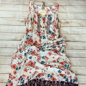 Maxi thin strap floral dress!